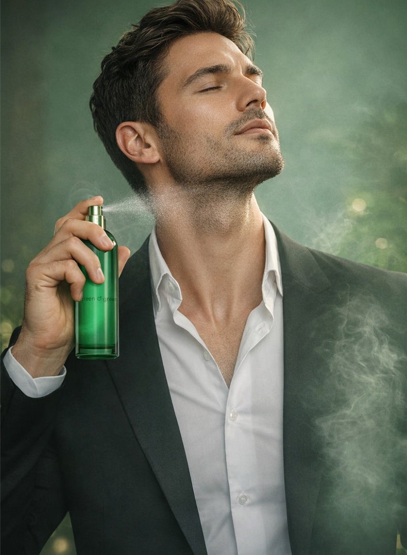 كولور مي عطر رجالي أنيق يدوم طويلاً كولور مي جرين 100 مل | ماء عطر فاخر برائحة خشبية زهرية عنبرية مع نفحات الفانيليا | أفضل عطر رجالي - Image 5