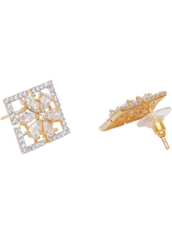 VOYLLA Sparkling Essentials Floral Pattern CZ Mangalsutra Set - Image 5