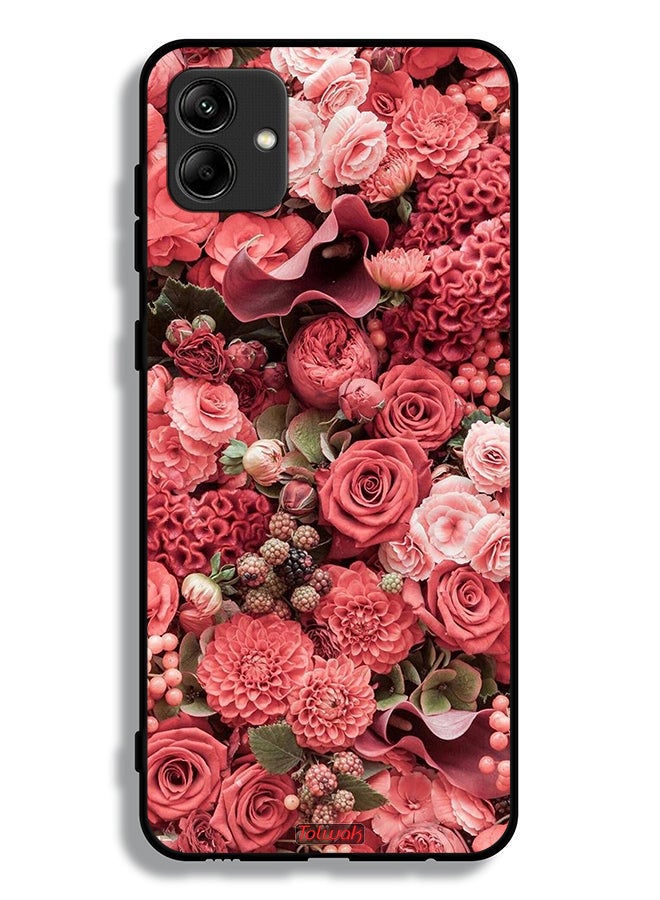 Tolwak غطاء حماية لهاتف سامسونج جالاكسي A04e مزين بزهور الخوخ - Image 1