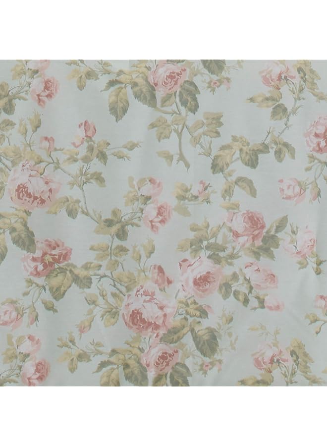 LAURA ASHLEY Home Queen Comforter Set Reversible Cotton Bedding Includes Matching Shams With Bonus Euro Shams And Throw Pillows Madelynn Pastel Blue Queen - Image 5