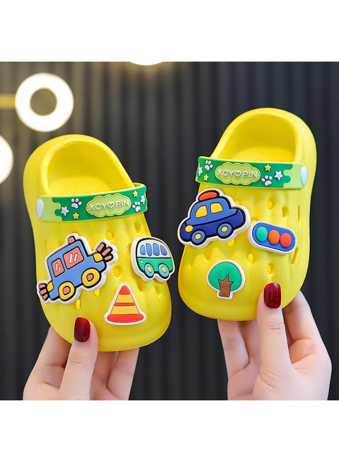 SHAKA New Car Children'S Slippers Outside Wear Hole Shoes Men And Women Cartoon Cute Slippers - Image 4