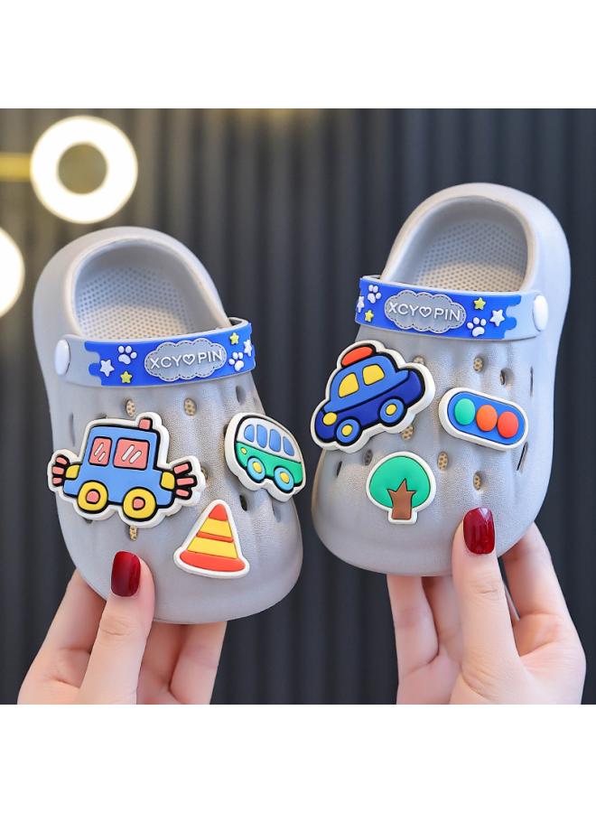 SHAKA New Car Children'S Slippers Outside Wear Hole Shoes Men And Women Cartoon Cute Slippers - Image 1