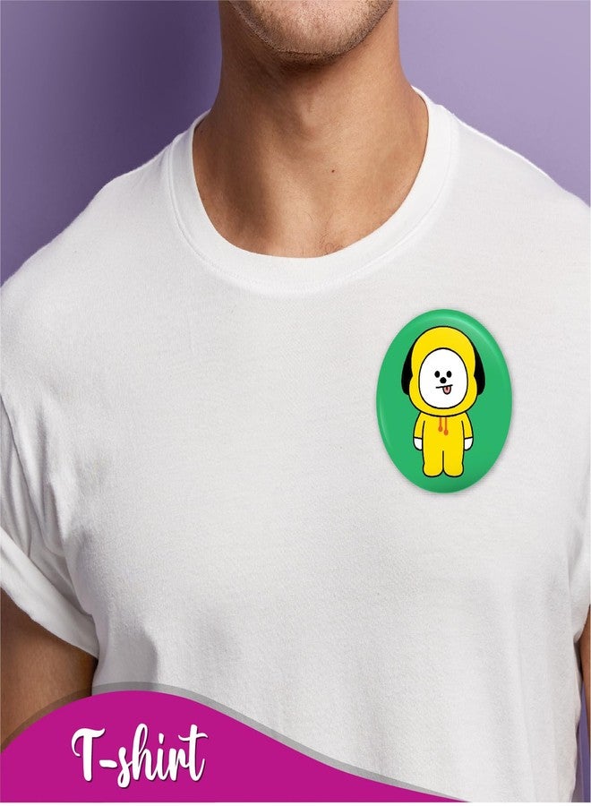 Bhai Please BTS Jimin Badge | 44mm Round Shaped Pin- Badge | Pin-Back Button Badge | Gift for Birthday, Events (25) - Image 5