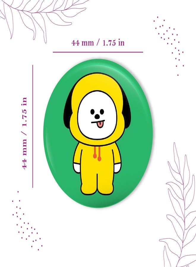 Bhai Please BTS Jimin Badge | 44mm Round Shaped Pin- Badge | Pin-Back Button Badge | Gift for Birthday, Events (25) - Image 2