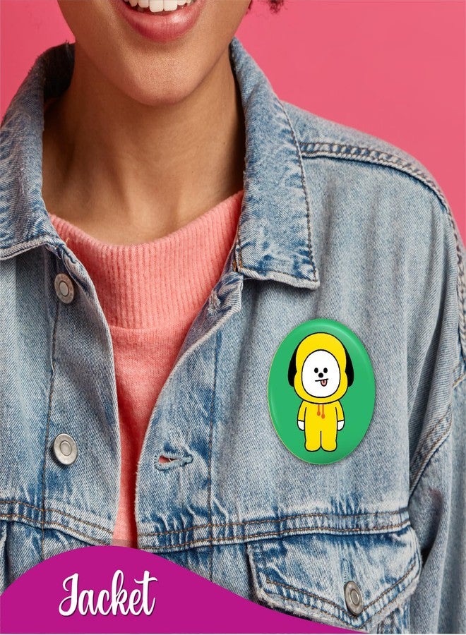 Bhai Please BTS Jimin Badge | 44mm Round Shaped Pin- Badge | Pin-Back Button Badge | Gift for Birthday, Events (25) - Image 4