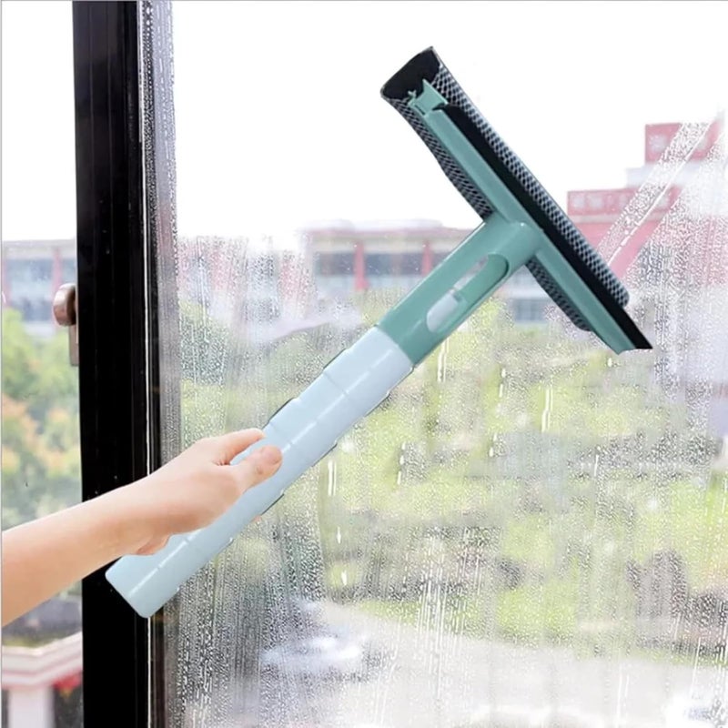 ADL PASSION ADL PASSION 3 Iin 1 Spray Glass Cleaner WiperMirror Cleaning WiperKitchen Wiper for Household Cleaning Tool Green Pack of 1  - Image 1