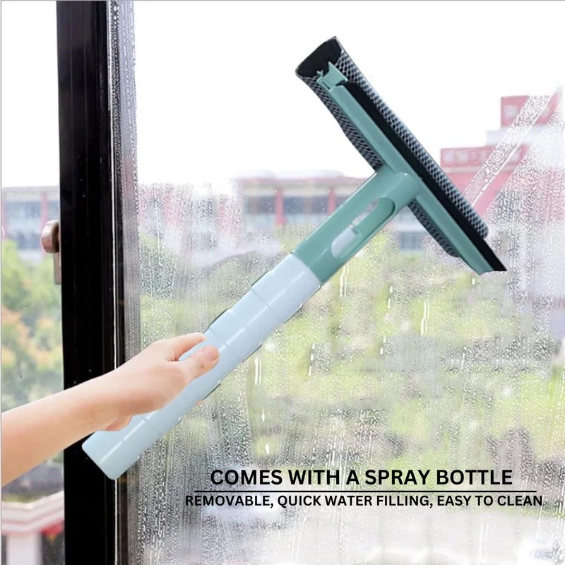 ADL PASSION ADL PASSION 3 Iin 1 Spray Glass Cleaner WiperMirror Cleaning WiperKitchen Wiper for Household Cleaning Tool Green Pack of 1  - Image 4