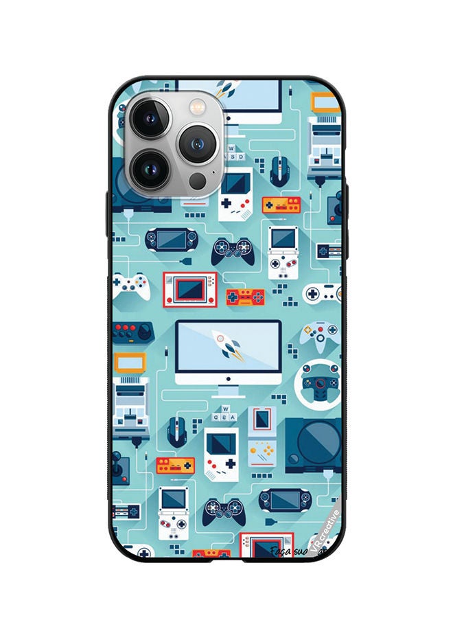 VR CREATIVE Protective Case Cover For Apple iPhone 12 Pro Max Technolgu Items Design Multicolour - Image 1