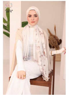 ELLE Luxury Chiffon Islamic Hijab Scarf Shawl for Women Occasions and Casual Days - Size (200cm x 75cm) 