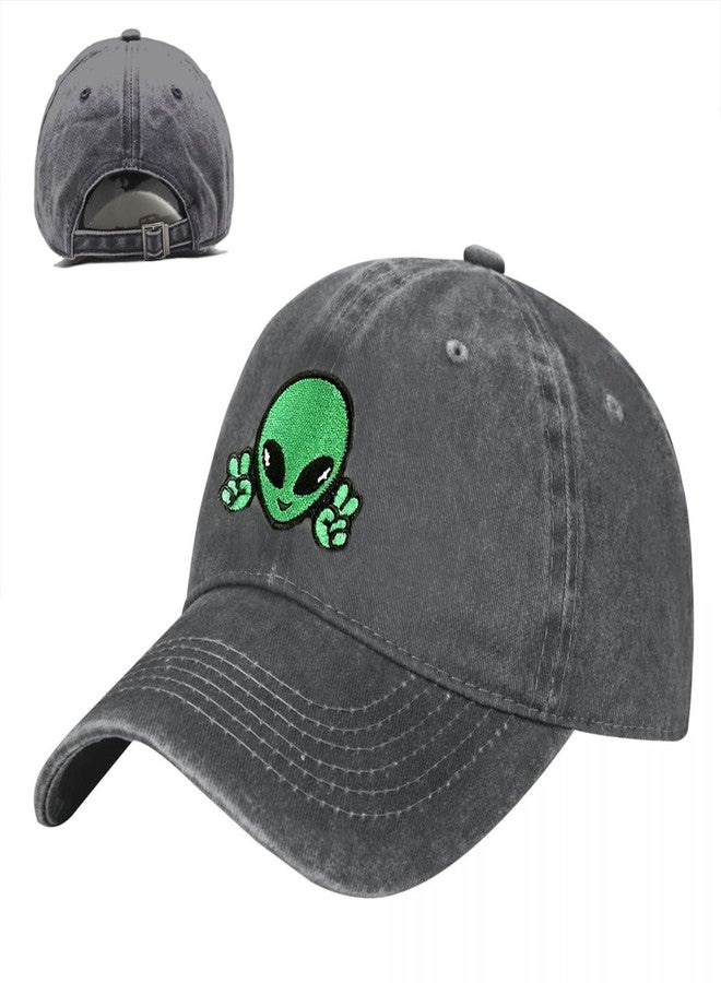 Aiojool Alien Baseball Cap for Men Women Adjustable Embroidered Washed Baseball Hats - Image 2