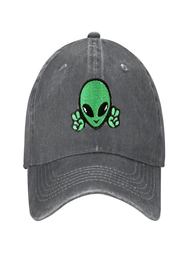 Aiojool Alien Baseball Cap for Men Women Adjustable Embroidered Washed Baseball Hats - Image 1