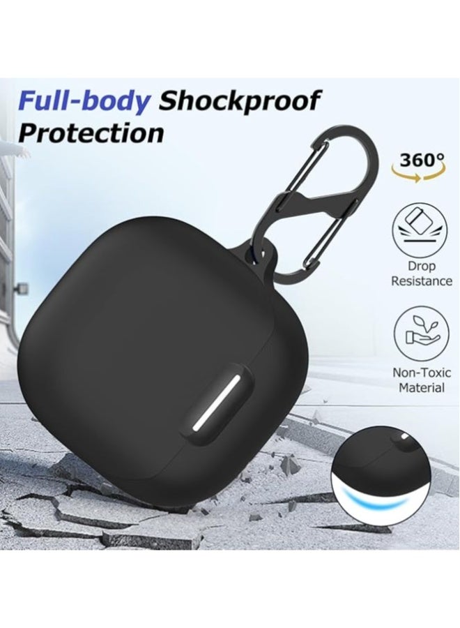 NIBEMINENT Compatible with Anker Soundcore Liberty 4 NC Case Cover, Soft Silicone Shockproof Protective Case Skin for Soundcore Liberty 4 NC Wireless Earbuds (Black)  - Image 3