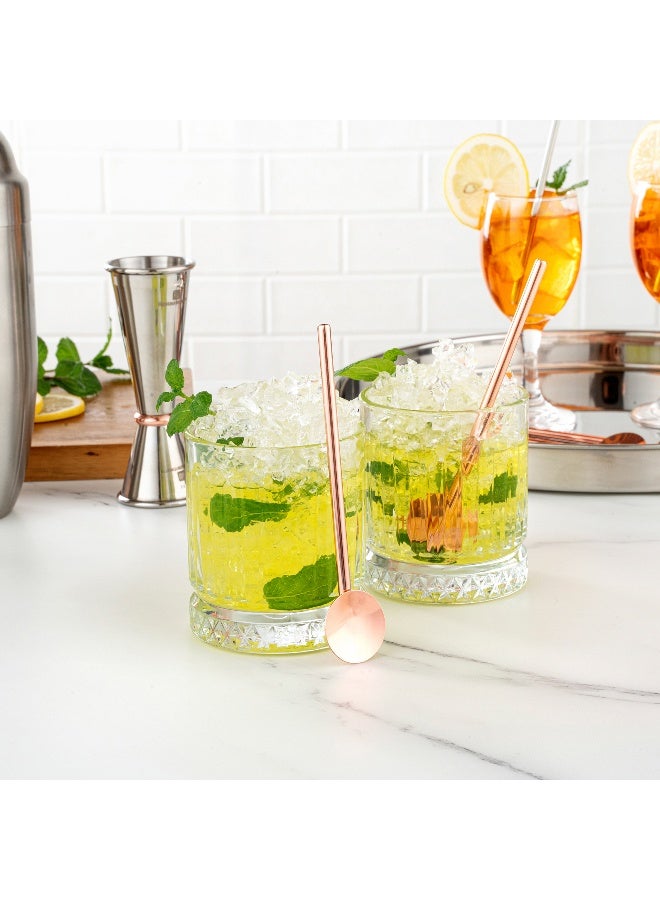 Restaurantware 5-inch Reusable Stainless Steel Drink Spoon Straw: Perfect for Bars and Restaurants - Gold Plated Julep Spoon Cocktail Straw - Rounded Design Suitable for Children - 2-CT - Image 3