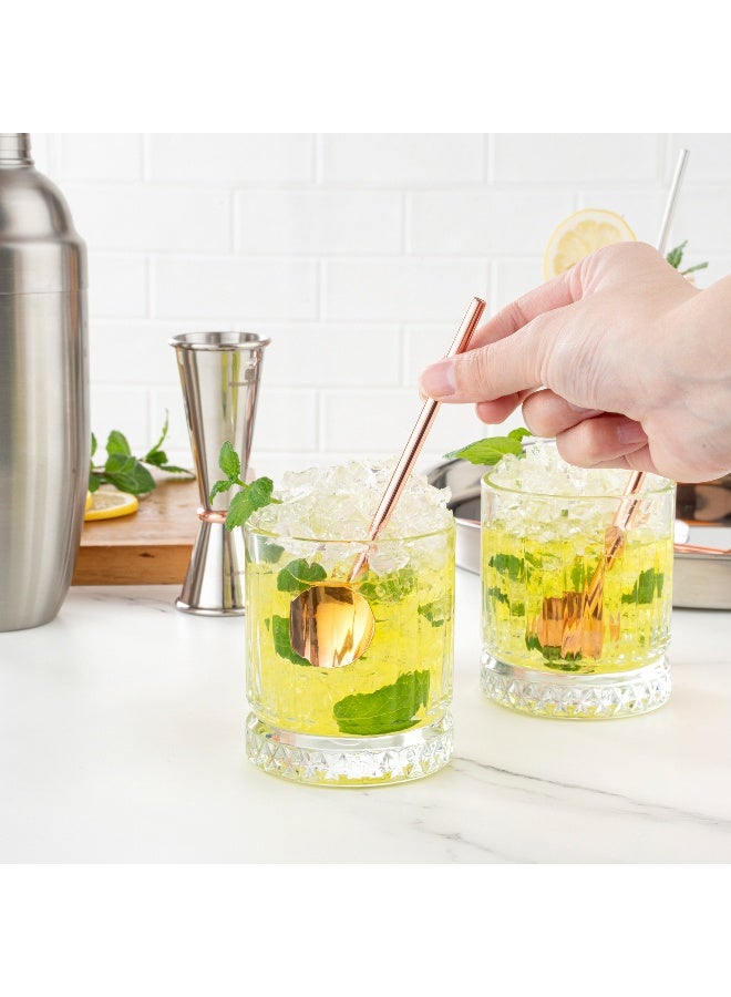 Restaurantware 5-inch Reusable Stainless Steel Drink Spoon Straw: Perfect for Bars and Restaurants - Gold Plated Julep Spoon Cocktail Straw - Rounded Design Suitable for Children - 2-CT - Image 5