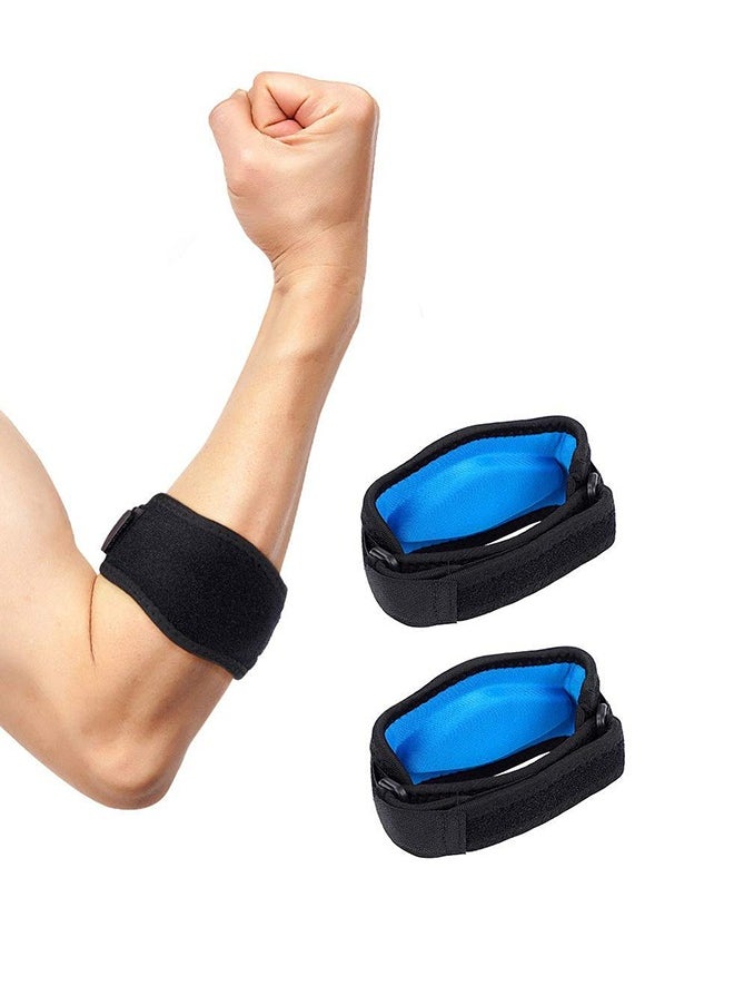 Polish'D - 2 Pack Tennis Elbow Support Brace with Compression Pad Effective Pain Relief for Golfer’s Men Women - Image 1
