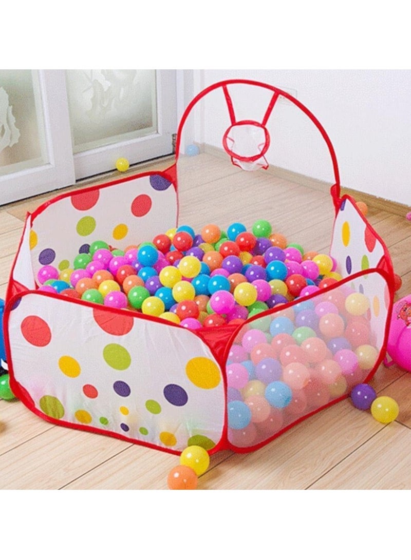 بريمو بلس بيت لعب للأطفال قابل للطي بنمط منقط وبجودة ممتازة في الخيمة الخارجية والداخلية 70 * 60 *120سم - Image 4