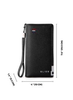 Elios Elios Women Large Capacity Pu Leather Clutch Wallet Card Phone Holder Organizer Ladies Purse With Wrist Strap, Black  - Image 5