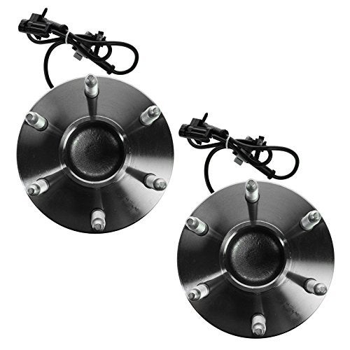 TRQ 2 Piece Front Wheel Bearing & Hub Assembly Set Compatible with 2002-2006 Cadillac Escalade Chevrolet Avalanche 1500 2003-2013 Express 1500 2003-2005 Express 2500 1999-2004 Silverado 1500 2000-200 - Image 1