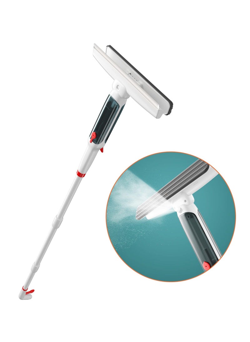 Beauenty 60 inch Squeegee Window Cleaning Kit with Sprayer, Distinct Containers for Clean Water and Sewage, Extra Long Extension Rod, for Windows, Mirrors, Shower Glass Door and Cars - Image 1