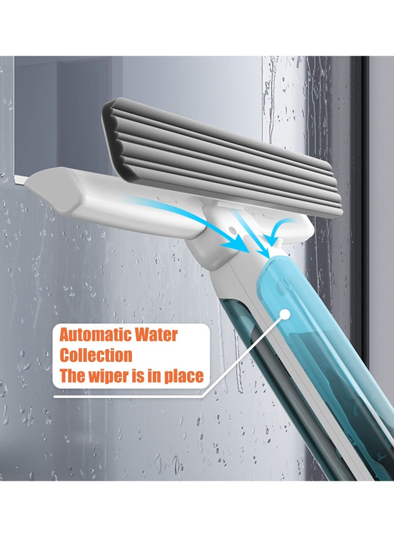 Beauenty 60 inch Squeegee Window Cleaning Kit with Sprayer, Distinct Containers for Clean Water and Sewage, Extra Long Extension Rod, for Windows, Mirrors, Shower Glass Door and Cars - Image 4