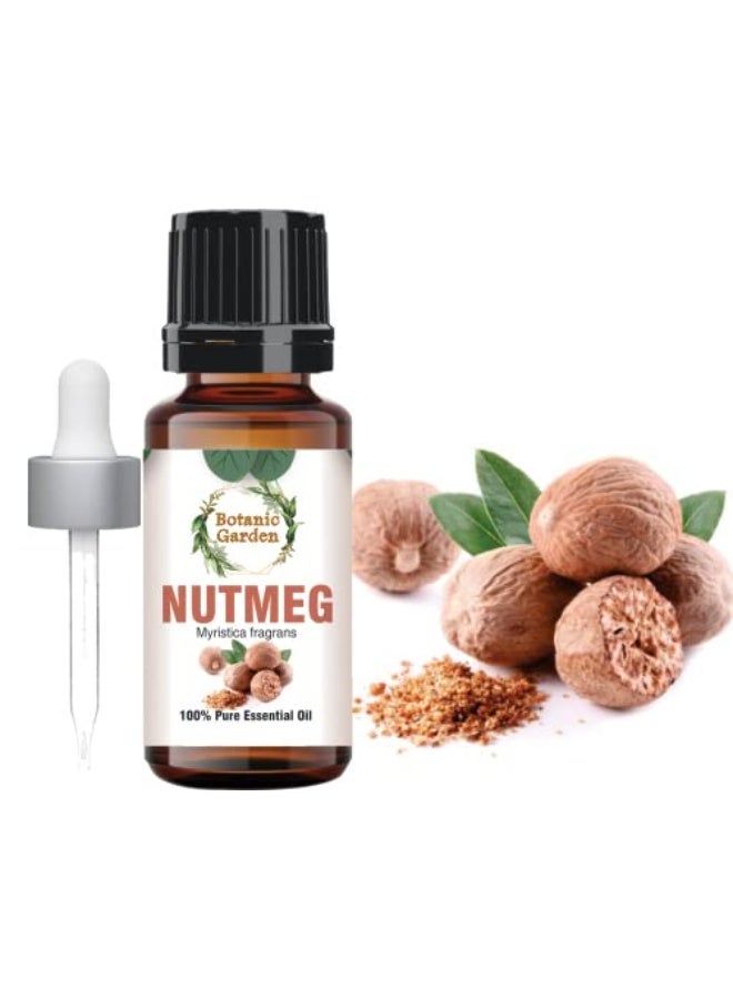 BOTANIC GARDEN Nutmeg Oil 100% Natural & Organic Nutmeg Essential Oil | Jaiphal Oil | Jaiphal Ka Tel | Cold Pressed Nutmeg Oil | Pure Nutmeg Oil (10ml) - Image 1