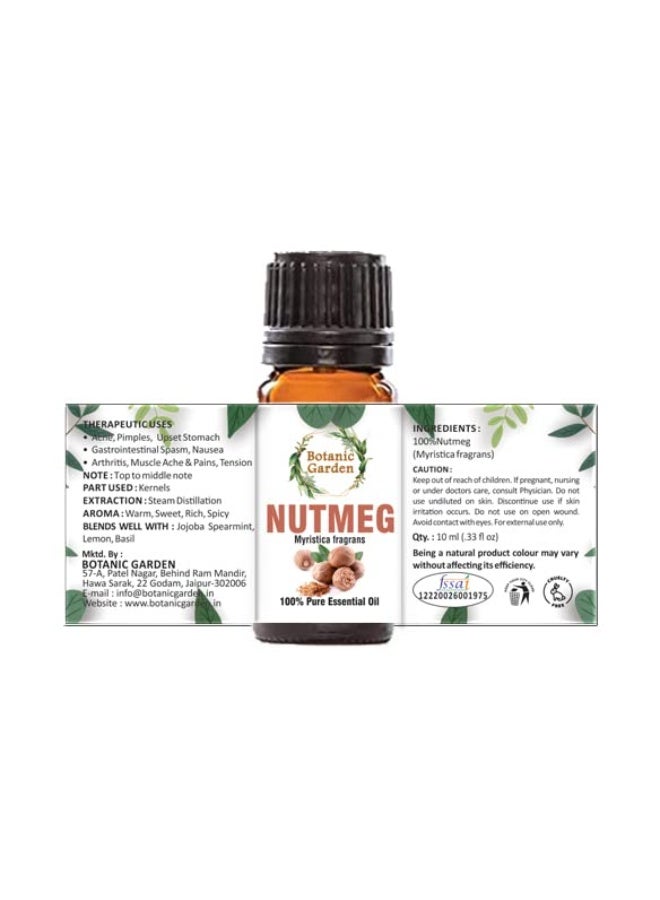 BOTANIC GARDEN Nutmeg Oil 100% Natural & Organic Nutmeg Essential Oil | Jaiphal Oil | Jaiphal Ka Tel | Cold Pressed Nutmeg Oil | Pure Nutmeg Oil (10ml) - Image 2