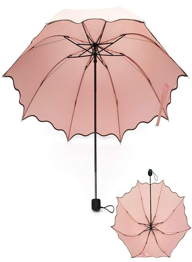 Muej Fancy Magic Umbrella Changing Secret Blossoms Occur Stylish Windproof Double Layer with Water Magic Print 3 Fold Umbrella for Girls, Women, Boys (Blossoms Occur Stylish) - Image 3