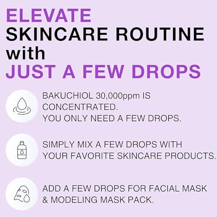 CELDYQUE Korean Bakuchiol Concentrate DIY Mix-in Serum 30,000 ppm - High Potency Retinol Alternative | Wrinkle Reduction Skin Firming & Smoothing - Anti-Aging Sensitive Skin Vegan & Cruelty-Free Non-GMO 1 oz - Image 2