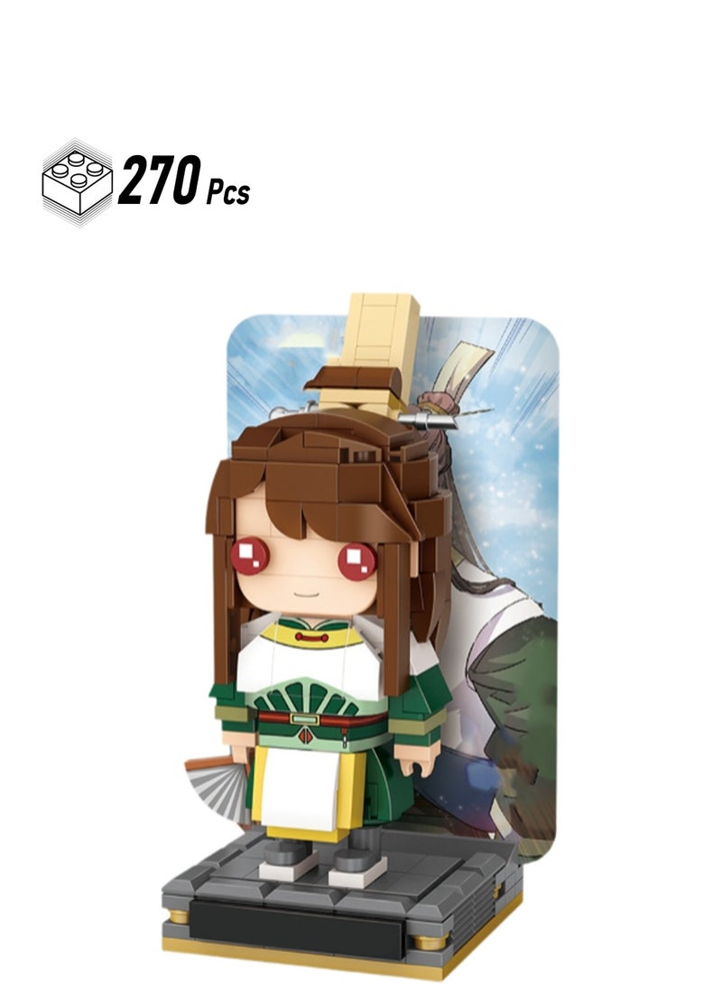 270pcs Green Clothes Boy Character Model Set Building Blocks Creative Diy Simulation Collection Building Assembly Toys Children'S Gifts Home Decorations  - Image 1
