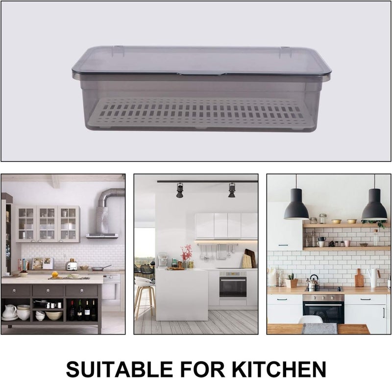 Cabilock 3pcs Silverware Organizer with LidPortable Plastic Utensil Holder for CountertopCovered Cutlery Drawer Organizer Transparent Silverware Holder Dinnerware Holder for Spoons Forks Knives - Image 4