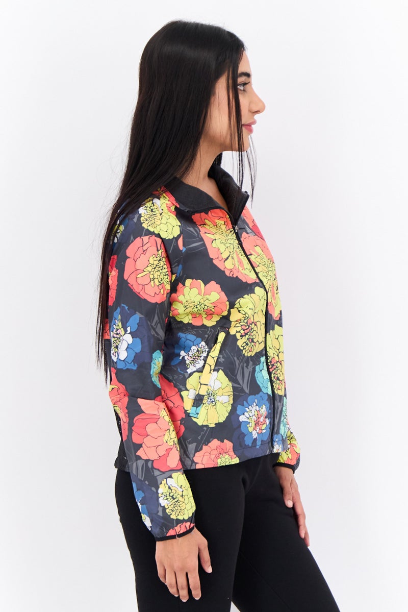 Adidas جاكيت تدريب رياضي للنساء، رمادي - Image 2