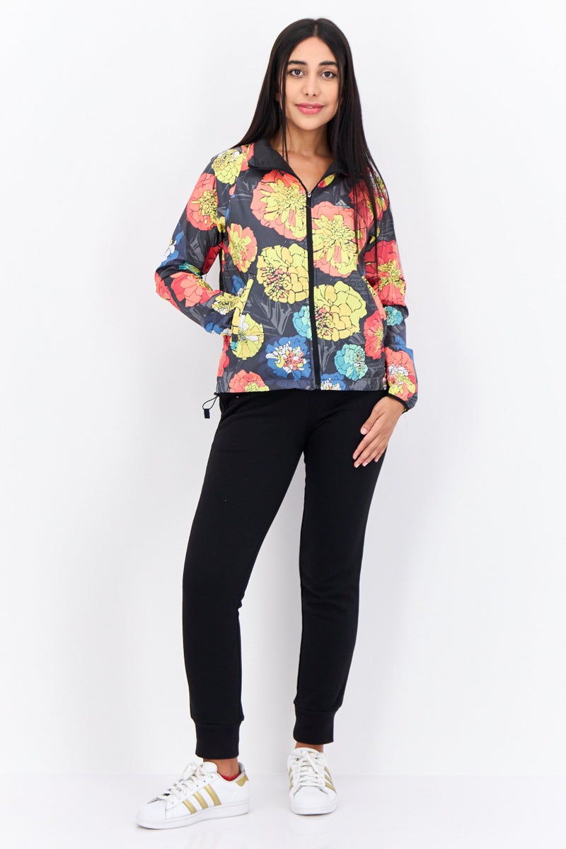 Adidas جاكيت تدريب رياضي للنساء، رمادي - Image 4