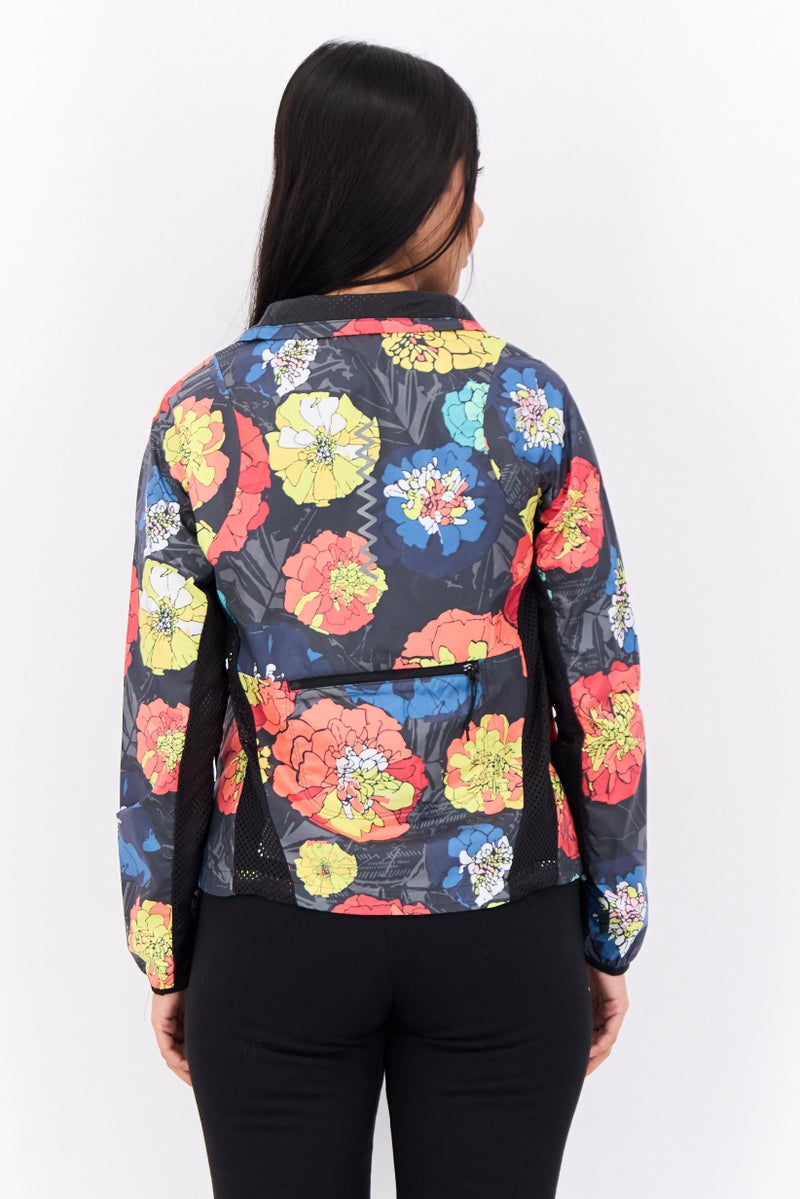 Adidas جاكيت تدريب رياضي للنساء، رمادي - Image 3