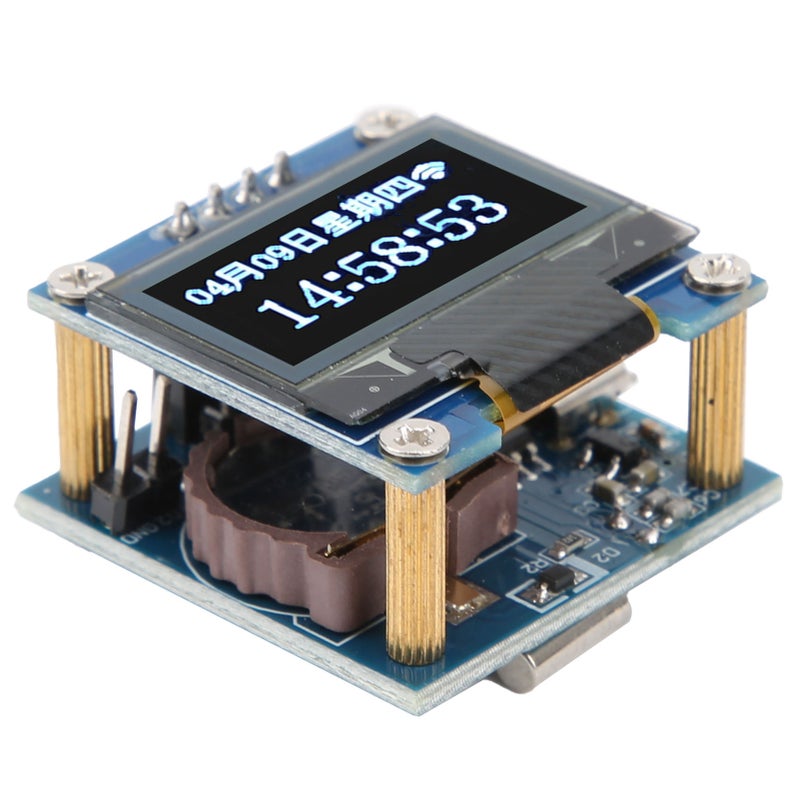 Clock Module 0.96in OLED Display WiFi PCB Board MICRO USB 5V with 40mAh Button Battery - Image 5