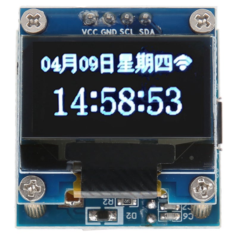 Clock Module 0.96in OLED Display WiFi PCB Board MICRO USB 5V with 40mAh Button Battery - Image 1