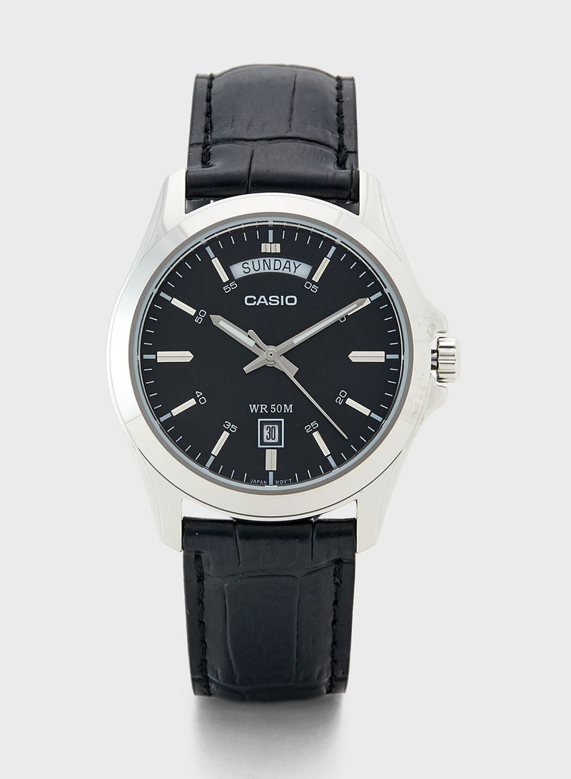 CASIO Classic Leather Strap Analog Watch - Image 1