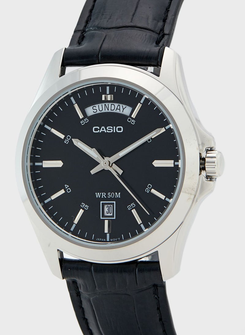 CASIO Classic Leather Strap Analog Watch - Image 2