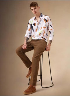 Dennis Lingo Men's Regular Fit Multi-Color Spread Collar Shirt  - Image 1
