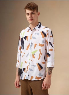 Dennis Lingo Men's Regular Fit Multi-Color Spread Collar Shirt  - Image 3