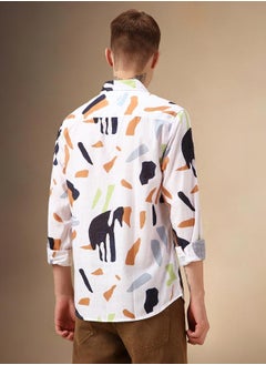 Dennis Lingo Men's Regular Fit Multi-Color Spread Collar Shirt  - Image 5