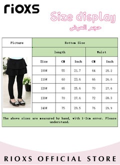 RIOXS Toddler Girls Footless Leggings Pants With Ruffle Tutu Skirt Fleece Lined Warm Stretchy Pantskirt  - Image 5