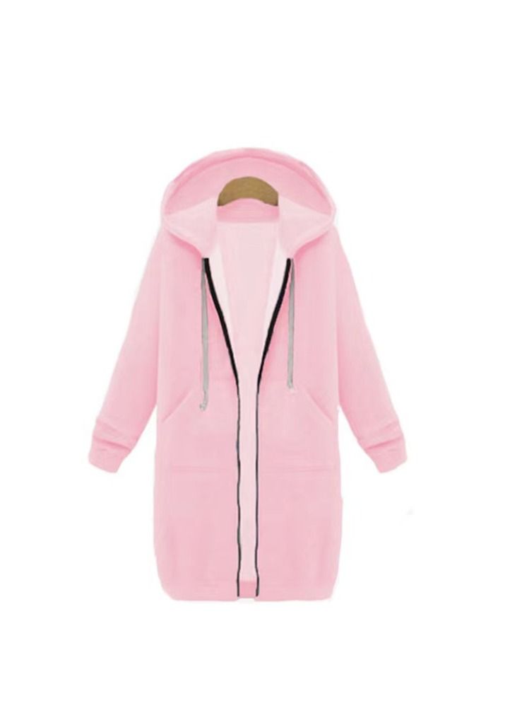 Loquat Women's Autumn/Winter Medium Long Velvet Hoodie