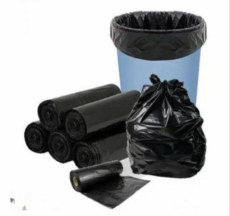 Soft Premium Garbage Bags Medium Size 19 X 21 Inches 4 Rolls 120 Bags Dustbin BagTrash Bag Black Colour Pouch Packing  - Image 2
