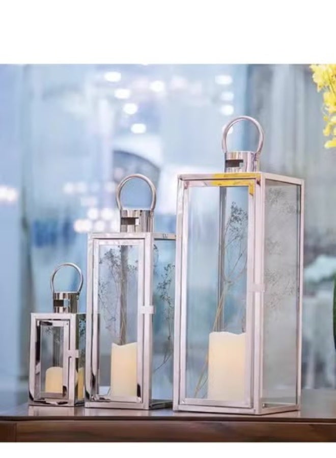 ليفينج طقم فوانيس معدنية مع أبواب زجاجية: إضاءة عملية وأنيقة - Image 4