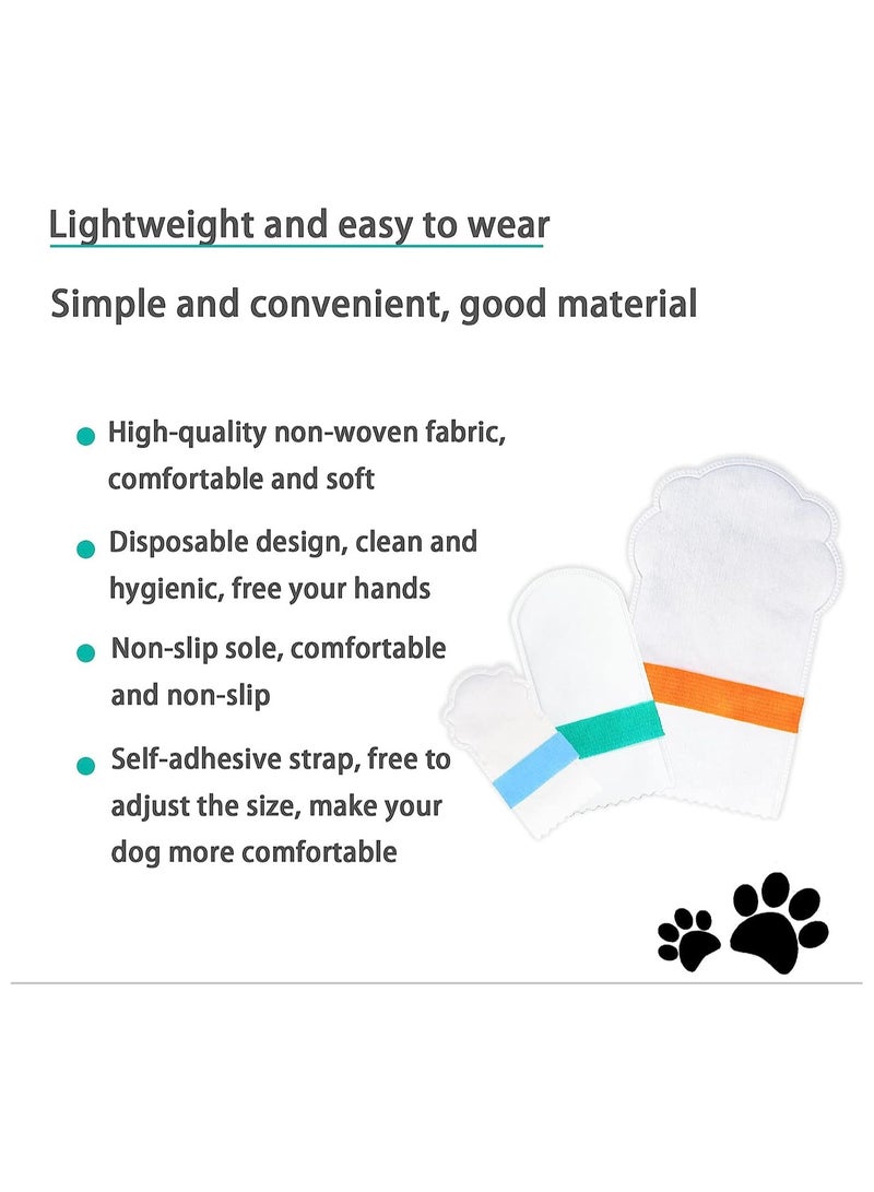 erorex Disposable Dog Shoes, Waterproof Dirt-Proof Outdoor Dog Rain Boots, with Adjustable Straps, for Paw Protection, for Small to Medium Large Dogs, 20Pcs, Large - Image 3