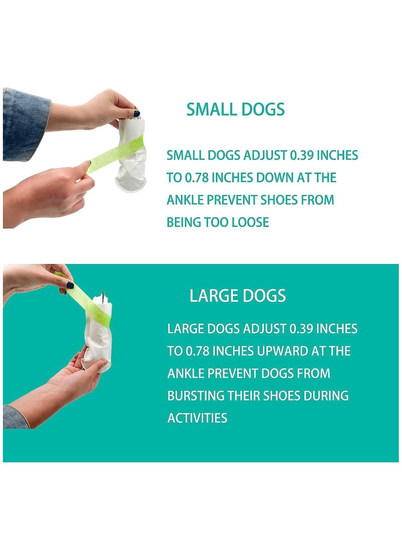 erorex Disposable Dog Shoes, Waterproof Dirt-Proof Outdoor Dog Rain Boots, with Adjustable Straps, for Paw Protection, for Small to Medium Large Dogs, 20Pcs, Large - Image 2