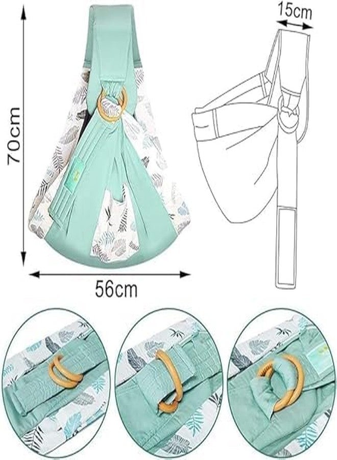 Meneflix Adjustable Baby Sling Carrier with Wooden Ring - Soft Cotton Fabric, Ergonomic Design, Breathable Wrap for Newborns, Infants & Toddlers - Lightweight & Stylish - Image 2