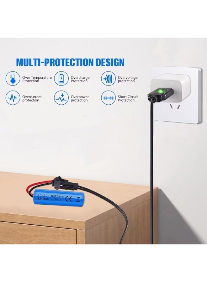 fantasize كابل شاحن بطارية USB، سلك شحن 3.6V 3.7V لبطاريات LiPo القابلة لإعادة الشحن، قابس SM-2، متوافق مع ألعاب التحكم عن بعد، السيارات، الشاحنات، الدبابات، القطارات، القوارب - Image 5