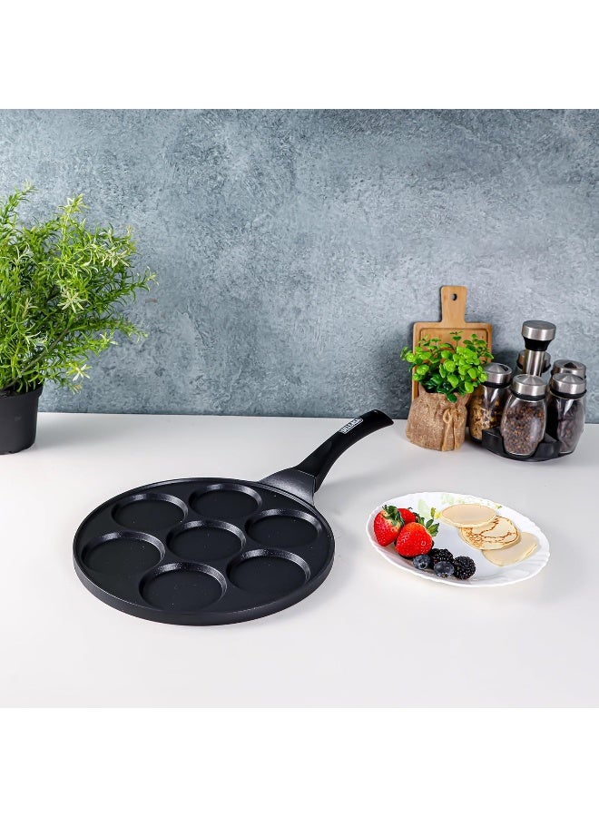 DELCASA Delcasa DC3220 Pancake Pan, 26 cm Size, Black  - Image 4
