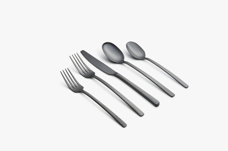 Cambridge Black Beacon Satin Piece Flatware Set 45 Count - Image 3